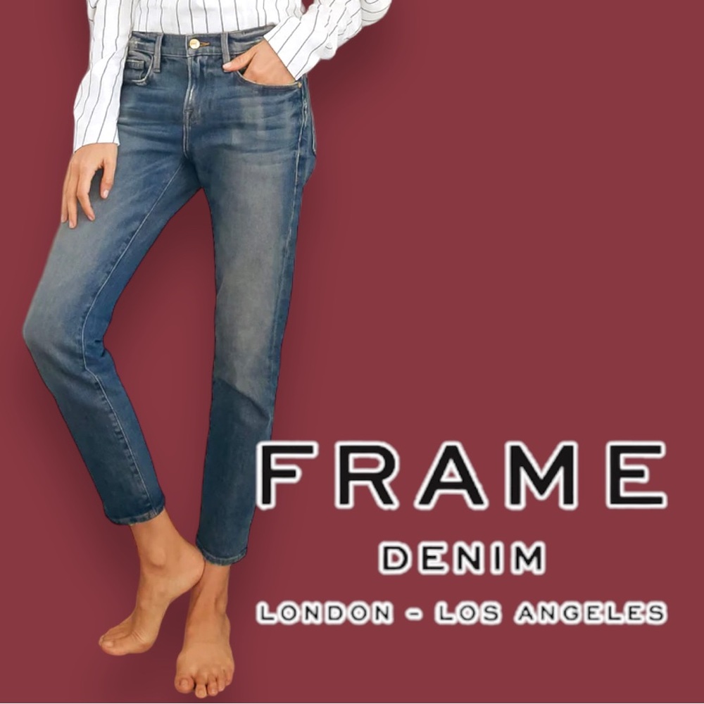 NWOT FRAME Le Boy Jean in Inhuist (light-medium) Wash 👖Size 27